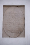 Tablica z inskrypcją upamiętniającą prace w 1820 r., fot. Kamilla Ernandes