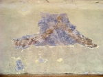 Bojadła, pałac – odkryty fragment malowidła ściennego w jednej z po bokach sieni. Fot. Łukasz Klimczyk.
